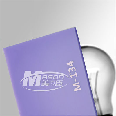 Luminous Iridescen สีสันสดใส Matt Frosted Sign แผ่นอะคริลิค PMMA สำหรับ Led Light