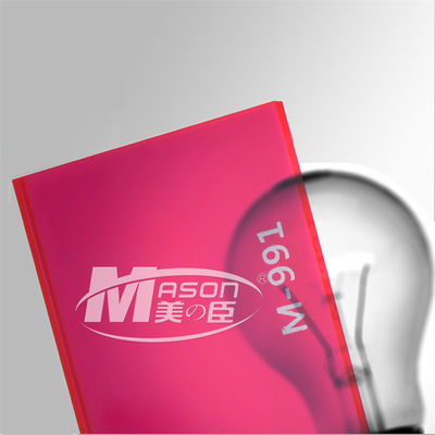 Cast PMMA แผ่นอะคริลิคเรืองแสงสีแดงสีเหลืองสีเขียว 3mm 4mm 5mm 4x8ft