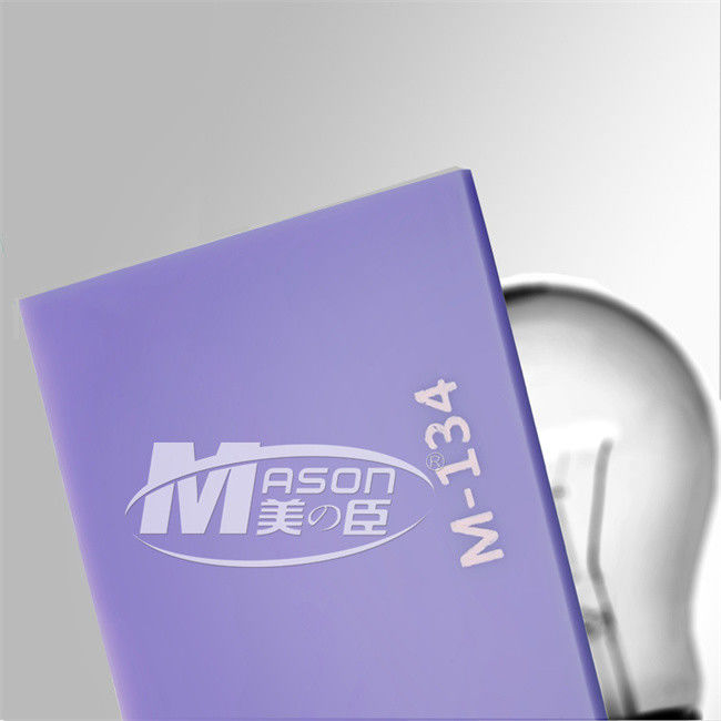 Luminous Iridescen สีสันสดใส Matt Frosted Sign แผ่นอะคริลิค PMMA สำหรับ Led Light