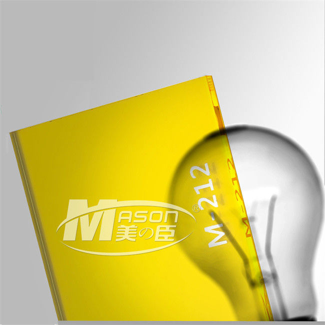 Cast PMMA แผ่นอะคริลิคเรืองแสงสีแดงสีเหลืองสีเขียว 3mm 4mm 5mm 4x8ft