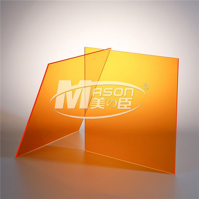 3mm คริลิคสีส้ม Perspex แผ่นตัด Perspex แผ่นกระดานพลาสติก Plexiglass