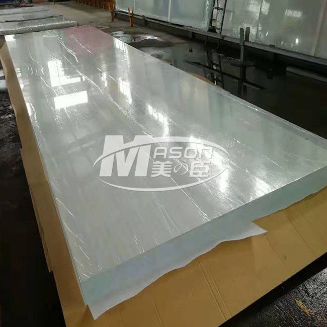 100% Virgin Lucite หนา 12700x2450mm Aquarium แผ่นอะคริลิโปร่งใส Cast